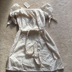 Off the shoulder eyelet dress NWT size medium